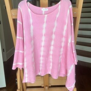 Vestique Pink Asymmetrical Tunic 3/4 Sleeve